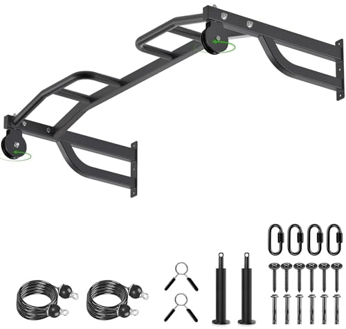 Kipika Klimmzugstange zur Deckenmontage, strapazierfähig, hochverstellbar, multifunktional, Klimmzugstange, Heim-Fitness-Studio-System mit Boxsack-Aufhänger und Widerstandsbändern, 81,3 cm