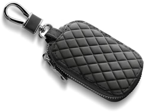 VBGURR Autoschlüssel Hülle,Leder Autoschlüssel Tasche,Schlüsselanhänger Abdeckung,Schlüsseletui Aus Pu Leder Mit Reißverschluss&Schlüsselanhänger,Schlüsselschutz Auto
