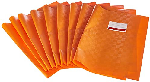 10X BRUNNEN Hefthülle A4 orange Folie mitSchild