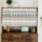 Michorinee Scheibengardine Bistrogardine Blickdicht Boho Vorhang mit Quaste Landhaus Baumwolle und Leinen Gardinen Geometrisch Kurzstore für Küche Wohnzimmer B 143 × H 90 cm, Bunt