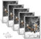 Dmyifan 5er Set Silber Fotorahmen, Bilderrahmen DIN A4(21 x 29,7 cm), Plexi-Glas Portraitrahmen Mit Nahtloser Haken, Wohnzimmer zum Stellen und Hängen, Dekorahmen für Fotos Portrait Jubiläum