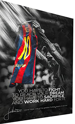 Magic Canvas Art Lionel Messi Fight Pop Art Leinwandbild 1- teilig Hochwertiger Kunstdruck Wandbilder – B8384, Material: Leinwand, Größe: 40 x 30 cm