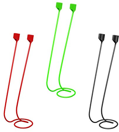 3 Piezas Magnéticas Cordón Auriculares Inalámbricos, Deporte Correa de Cordón para Auriculares Silicona Suave Correas Antipérdida Compatibles con AirPods Pro/3/2/1 (Negro, Rojo, Verde)