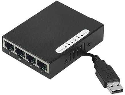 Network Mini Switch - 5 Ports RJ45 10/100 - Alimenté par USB