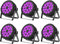 Ukfog 200W 18 LED Par UV+RGB Bühnenlicht Strahler, DMX512 Discolicht, 8CH Partylicht, Strobe/Sound/Aktiv Modus Beleuchtung DJ Lichteffekt für Show Bar Party Musikfestival Halloween(6er-pack)
