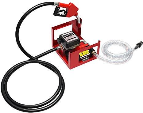 Dieselpumpe Selbstansaugend, Diesel Kraftstoff-Umfüllpumpe Dieselpumpe Heizölpumpe Selbstansaugend Ölpumpe Pistole 12V/230V 45/50/60L/min mit Kraftstofffilter (230V 50L/min 200W (Gummi))