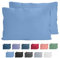 Komfortec 100% Baumwolle Kissenbezüge 2er Set 40x60 cm, Superweicher Premium Jersey Kopfkissenbezug 150 g/m², Kissenhülle, Hellblau