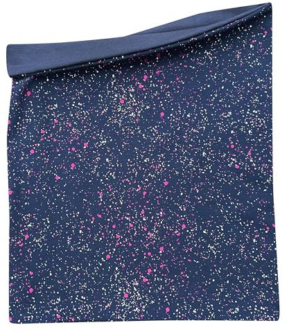 Wollhuhn Kinder Long Loop MAXI Halswärmer/Schlupf-Schal Extra Lang Jungen/Mädchen Viele Motive 20240201 (Baumwolljersey, Galaxy Rot)