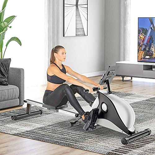 Merax Kompaktes Magnetisches Rudergerät mit 8-stufigem Widerstand und LCD-Monitor