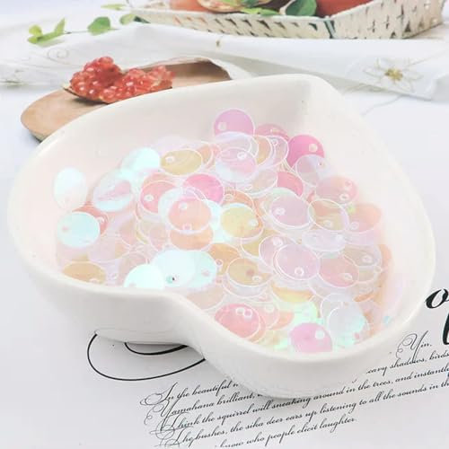 dumbbz 600 Stück 8 mm Flache, runde Pailletten, Pailletten, Nähen, Hochzeit, Basteln, PVC-Pailletten-Konfetti für Bekleidungszubehör