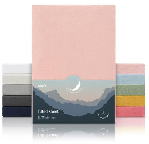 Laleni Jersey Spannbettlaken 80x160 cm Babybett - Oeko-TEX zertifiziertes Hausbett Spannbettlaken - Kinder Hausbett Bezug aus 100% Baumwolle - Spannbettlaken Hausbett - für Moseskorb Baby in Rosa
