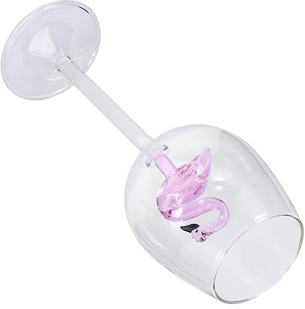 SHOWERORO Verre à Cocktail Flamant Verre Tasse De Fête Hawaïenne Réutilisable Et Élégante Pour Mariages Et Anniversaires Pratique Et Créatif Pour Réunions Familiales Et Banquets