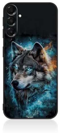 Xkladz Hülle für Samsung Galaxy A16 5G/4G Weiche TPU Silikon Handyhülle Stoßfeste Schutzhülle Muster Motiv für Mädchen Jungen Dünn Slim Soft Protective Case Cover mit Tiermuster, Sternwolf