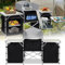 YZNAHRE Campingküche mit Aluminiumgestell, Outdoor Camping Küche mit Aluminiumgestell Tragetasche Küchenbox Faltschrank Zeltschrank,Stil A