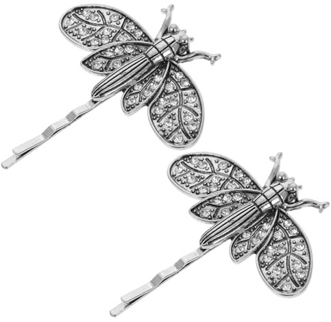 DOITOOL 2 Stück Vintage Libellen Haarnadeln Retro Haarschmuck Damen Party Accessoires Sicherer Halt Elegante Minimalistische Haarspangen für Verschiedene Anlässe