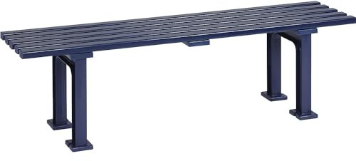 kaiserkraft BLOME-TILLMANN | Sitzbank ohne Rückenlehne | mit 5 Leisten | Länge 1500 mm | blau.