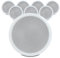 Power Dynamics CSPB5 5-Inch Ceiling Speaker System - Set of 8, 100V Line Flush-Mount Speakers for Office, Restaurant, Shop & Home Audio Installation, White Finish, Easy Fitting Clips