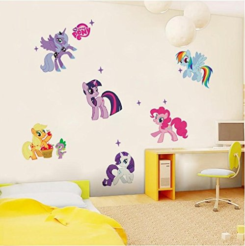 My Little Pony Ponies Set Bedroom Removable Mural Nursery Decal Decor Baby Art Wall Sticker Stickers Decoration Kids