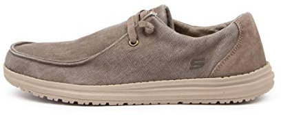 Skechers MELSON RAYMON, Zapatillas para Hombre, Khaki Canvas, 45 EU