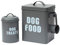 Retro Vintage Styled 3PC Metal Dog Food Storage Set: Dog Food Tin, Dog Treats Tin & Serving Scoop - Matt Gray Finish