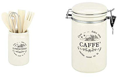 Tognana Dolce Casa di Campagna Home, Acciaio Inossidabile & Coffee Dolce Casa di Campagna Home, Porcellana, White