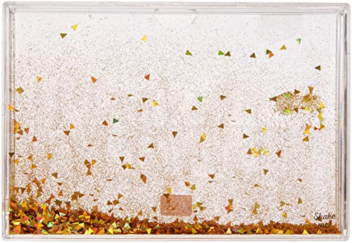 LEGAMI GPF0003 Bilderrahmen mit Glitzer-Medium, Gelb, 16x11 cm