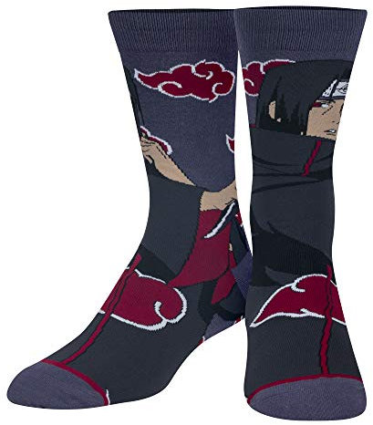 Odd Sox, Unisex, Anime, Itachi, Crew, lustige coole Cartoon-Schwimmweste für Erwachsene, Itachi, Large