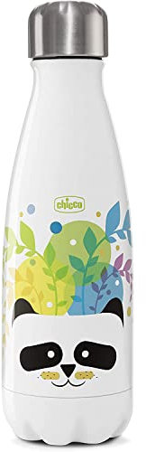 Chicco Drinky Bottiglia Termica Bambini Riutilizzabile, Thermos Bevande Calde in Acciaio Inox, Mantiene la Temperatura fino a 6 Ore, Borraccia Termica per Bambini Durevole - 350 ml