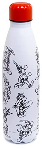 Puckator Asterix wiederverwendbare isolierte Trinkflasche aus Edelstahl 500ml