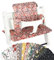 Ukje Kissen kompatibel mit Stokke Tripp Trapp - Weiches Sitzkissen für Säuglinge, Babys & Kleinkinder, Hochstuhlzubehör, Baumwollstoff-Einsatz, Handgefertigt in Europa (Rosa Blumen)
