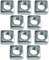AERZETIX - C49553 - Set di 10 dadi quadrati M8 smussati 13.0x6.0mm filettatura metrica - in acciaio al carbonio