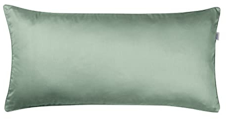Schöner Wohnen Kollektion Bettwäsche Pure 40x80 Salbei - Bettwäsche Baumwolle - Bettwäscheset Kopfkissenbezug 2teilig - Kissenbezüge