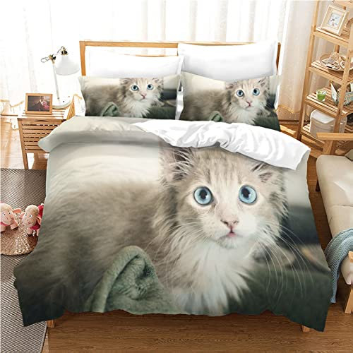 BettwäSche 180x200 Beige TüRkische Angora Mikrofaser Bettwäsche Set + 2 Kissenbezug 80x80cm - Mit Reisverschluss Bettbezug - Geeignet FüR Erwachsene Und Kinder
