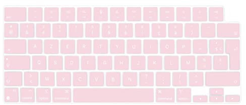 Digi-Tatoo Film de Protection du Clavier Compatible avec MacBook Air 13/15 Pro 14/16 2025~2021 (A3240 A3241 A3112 A3401 A3185 A3403 A3186 A3113 A3114 A2992 A2918 A2991 A2780 A2681 A2941),Silicone Rose