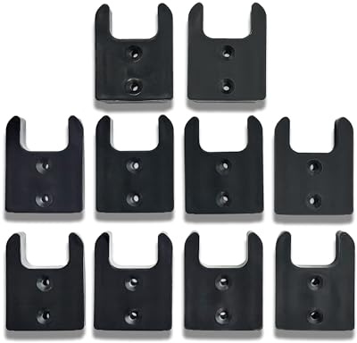 Commander Tool & Garage Organization | Milwaukee Tool Holder, Mounting Plate/Wall Mount, Tool Organizer, and Storage System for M18 Power Tools (Black, Pack of 10)