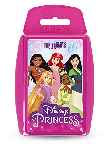 Top Trumps Disney Princess Carte spéciale édition Anglaise, Jouer avec Cendrillon, Jasmin, Belle et Blanche-Neige Bataille Votre Chemin vers la visctoire, Jeu éducatif à partir de 6 Ans, Rose.