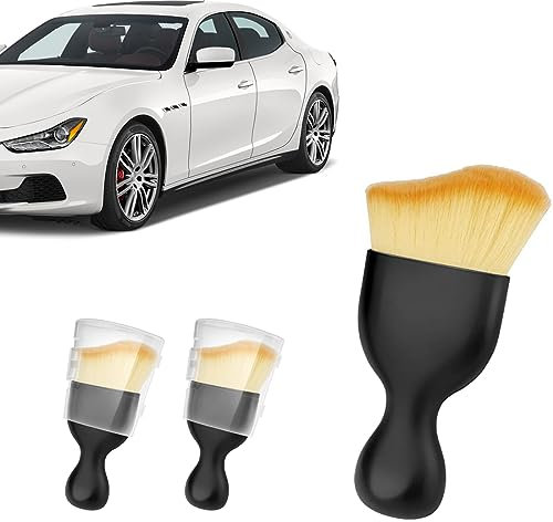 3 pièces,Brosse à poussière pour intérieur de Voiture, Outils de Nettoyage Intérieurs de Voiture,Brosse de Nettoyage pour Tableau de Bord,Convient au Nettoyage de l’intérieur des Voitures