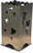 Feuerkorb | Feuertonne | Feuerschale aus Stahl eckig 80x45x43cm Stecksystem rustikal (Herz h=80cm)