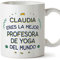 MUGFFINS Tazas Personalizadas para PROFESORA DE YOGA mujer - En Español - Mejor del Mundo - 11 oz / 330 ml - Regalo Personalizable original y divertido