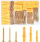 180 Pcs Screws and Wall Plugs Set(90 x Masonry Screw, 90 x Expansion Anchor Bolts), M6 M8 Wall Plugs and Screws, for Brick Concrete Drywall Self Tapping Screw and Anchors