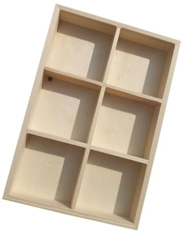 Ciieeo Wooden Oil Pastel Paint Box Compartments for Pigment Storage Portable Painting Tool Organizer Case for Crayon Container for Art Studio Scenario