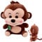 OZXVXZO AFFE Kuscheltier Plüschtier Stofftier Spielzeug, Monkey Toys Kissenpuppe Kinder Geburtstage Weihnachten Geschenke für Jungen und Mädchen (26 cm, Braun)