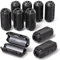 Innfeeltech 10 Stück Ferrit Ring Kern Schwarz Clip-on Ferrit Kern EMI Rauschunterdrücker Kabelclip mit 4.5mm Innendurchmesser für USB Kabel, Audio und Video Kabel Power Cord