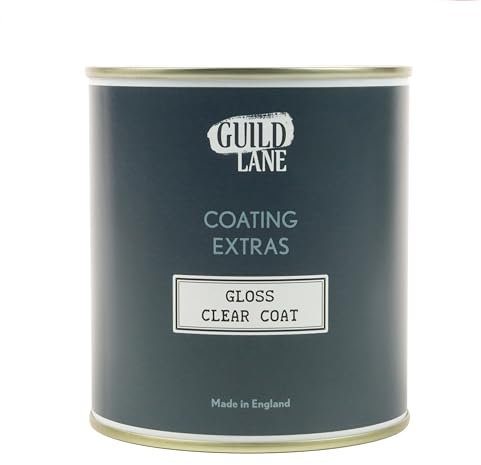 Guild Lane Gloss Clear Top Coat - Non-Yellowing Protective Acrylic Paint Sealer for Easy Application, Exceptional Coverage - Multi-Surface, Non-Toxic Clear Waterproofing Paint - 500ml