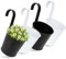 BOFUNX 4 Maceteros Colgantes de Hierro de Metal Macetas Pequeñas Colgar con Gancho con Orificio de Drenaje de Color Negro y Blanco para Decoración Exterior Balcón Jardín Patio Pared Terraza