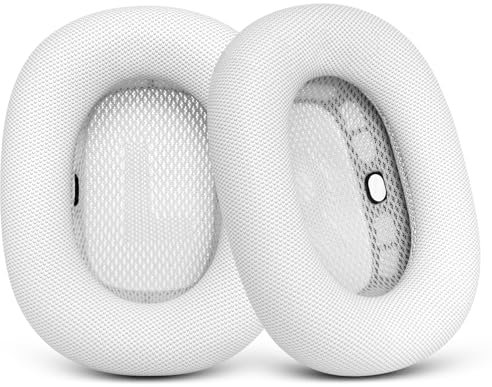 Ear Cushions Replacement for AirPods Max - Upgraded Ear Cups for Apple Headphones - GVOEARS Ear Pads Cover with Protein Leather Memory Foam (White)