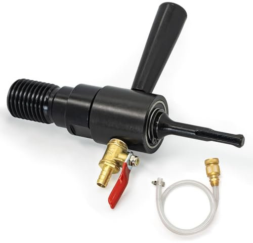 DaduoRi Adaptador de taladro de núcleo abor SDS Plus de 1 1/10.2 cm-7 macho a SDS Plus, capacidad de inyección de agua, incluye conector rápido de manguera de latón macizo y manguera, compatible con