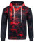 Loveternal 3D Druck Kapuzenpul Rot Wolf Hoodie Langarm Fleece Pullover Sweatshirt für Teen Jungen Mädchen L