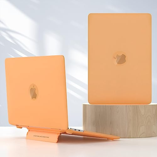 Casurvivepro Housse de protection rigide ultra fine pour ordinateur portable compatible avec MacBook Pro 14 (2021, 2023, M1 Pro/M1 Max) Modèle : A2442/A2779/2918/A2992, orange