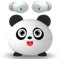 COOTIMOCK Bluetooth Kinder Kopfhörer, In-Ear Kinderkopfhörer mit 85 dB Lautstärkebegrenzung, Niedliche Panda Erscheinung, 30 Stunden Spielzeit, Bluetooth 5.3, eingebautes Mikrofon für Schule/Tablet